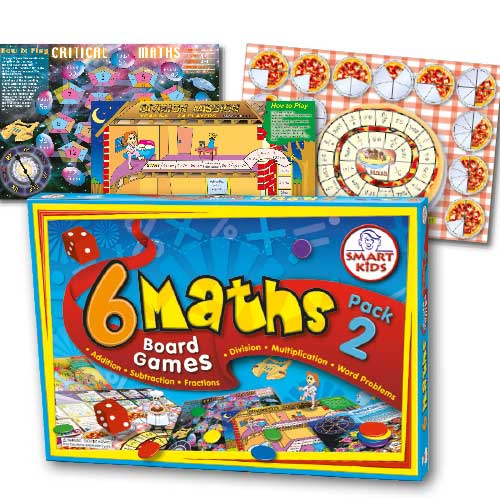 Basic Smart Kids Six Maths Board Games NEW 
